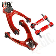 Kit Braccetti Comando Superiore Anteriore + Camber Posteriore Regolabile per Honda Civic EK 96-00 Rosso