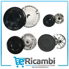Ariston Hotpoint Kit 4 Bruciatori + Piattelli 4 Fuochi Piano Cottura Cucina Gas