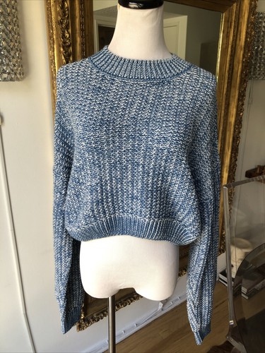 Maglione corto maglia - corto, blu