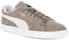 Puma Suede Classic Lace Up Scarpe Casual Da Uomo Grigio Bianco UK 6 - 11