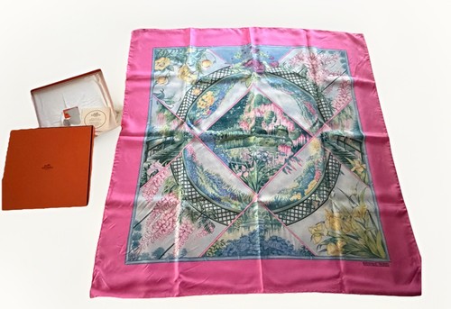 Hermès giverny sciarpa rosa - hermès,