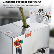 Pressa Elettrica per Canna Da Zucchero 800 W Pressa per Sorgo Dolce Spremiagrumi