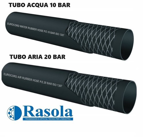 Tubo gomma nero acqua - 10,