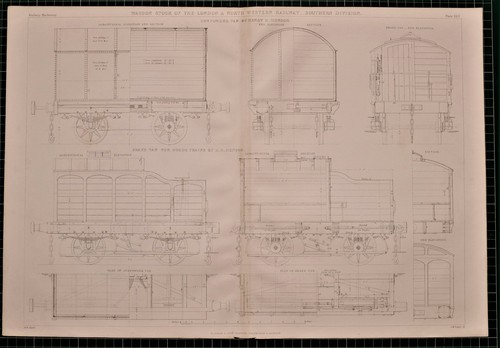 1855 locomotiva stampa vagone - locomotiva,