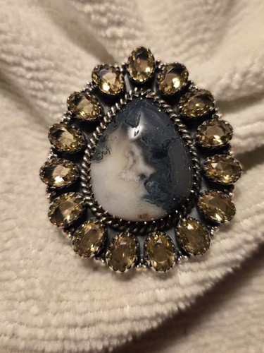 Anello regolabile grande opale