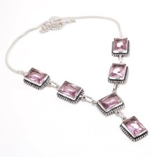 Collana gioielli etnici fatti a mano in argento 925 con pietre preziose...