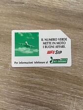 RARA SCHEDA TELEFONICA SIP "il numero verde mette in moto i buoni affari”