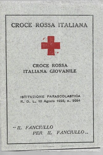 Tessera croce rossa - tessera,