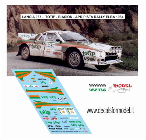Decals lancia 037 totip - 1:43,