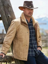 Cappotto in pelle con fodera