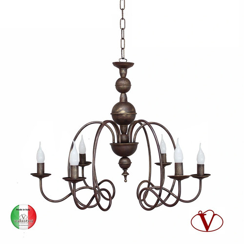 Lampadario artigianale ferro