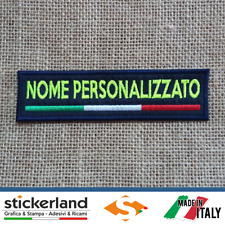 Toppa Patch ricamata NOME PERSONALIZZATO - ITALIA - Toppe da cucire 12 x 3 cm