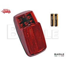 Fanale / Faretto Posteriore Bici Epoca Batteria Attacco Parafango Con Pile 3 LED