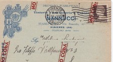 CART. TOSCANA FIRENZE TINTORIA NANNUCCI COMMERCIALE PUBBLICITARIA SAN SEVERO '31