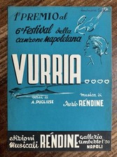 VURRIA - 6° Festival Canzone Napoletana - Edizioni Musicali Réndine 1958