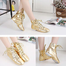 Scarpe stivali danza ballerina donna tacco basso suola morbida jazz salsa calzature pelle pu