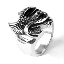 Men's Solid Steel Knight Ring