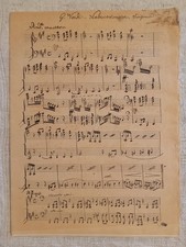 Rara Partitura Manoscritta D'epoca G. Verdi Nabuccodonosor Sinfonia.