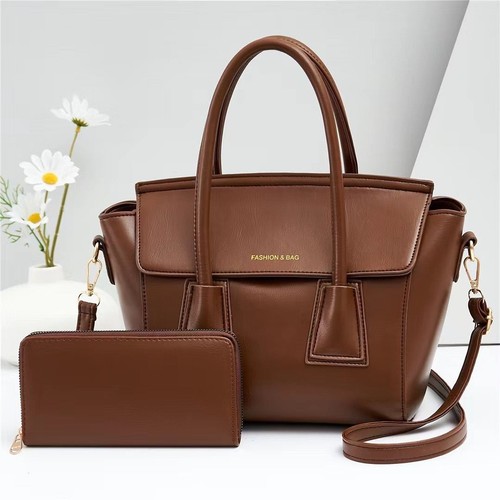 Set borsa elegante marrone