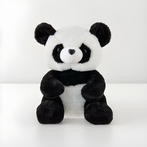 Medium panda plush black - medium,