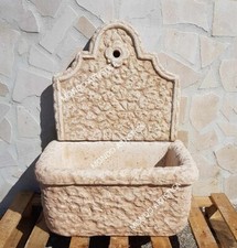 LAVANDINO FONTANA A MURO DA PARETE LAVABO IN CEMENTO MARMO  PIETRA  DA  GIARDINO