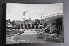 Cartolina originale viaggiata animata VICENZA La stazione ferroviaria - Bar 1953