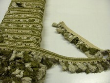 PASSAMANERIA FRANGIA CON NAPPE ANNODATA A MANO TAPPEZZIERE ANNI 80 NUOVA X 1 MT