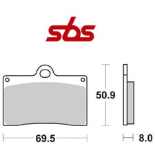 PER LAVERDA Cup/T8 750 1998-2020 PASTIGLIA FRENO ANTERIORE SBS 566RS MESCOLA RA