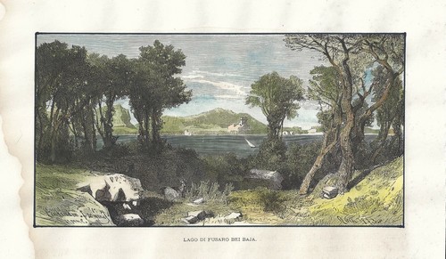 Stampa antica lago - stampa,