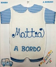 Bimbo a bordo tela aida con