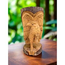 Majestic Eagle tronco intaglio 20"x 10"