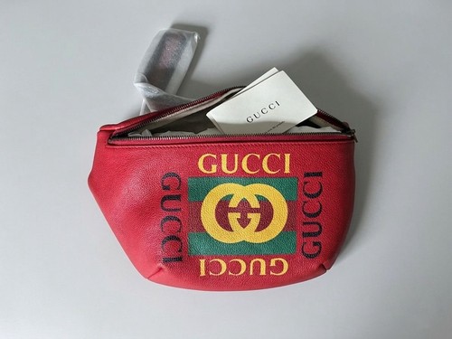 Bumbag gucci pelle rossa nuovo - gucci,