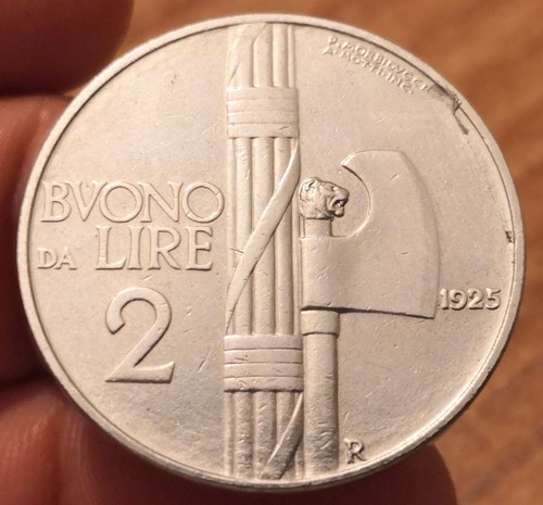 Moneta lire 1925 - 1925, fascio