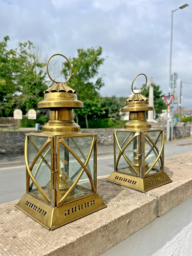 Coppia lampade olio vintage - lampade,