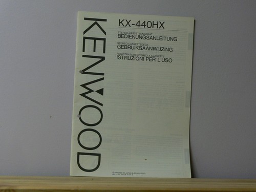 Kenwood 440hx manuale di - kx-440hx,