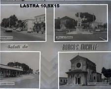 BORGO S. MICHELE - LATINA - negativa in lastra di vetro e progettino cartolina
