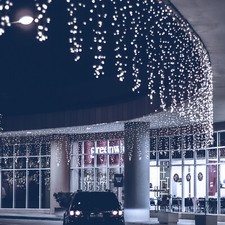 Catena Luminosa 10-20M LED Pioggia di Ghiaccio Finestra Esterno Interno Ghiaccio IP44 Giardino Pioggia