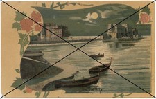 1902 POSILLIPO - Decoro floreale LIBERTY - Cartolina illustrata ( NAPOLI )