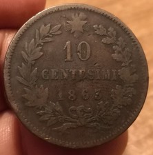 Moneta 10 Centesimi 1863