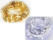FILI RAME 300 MICRO LED PER ESTERNO  BIANCO O BIANCO CALDO ARTICOLI NATALIZI