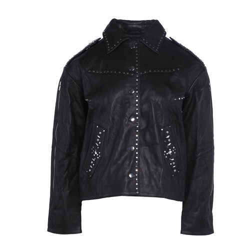 Giacca donna maje nera pelle - giacca,