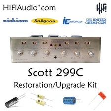 Scott 299C amplificatore valvolare restauro riparazione aggiornamento kit ricostruzione condensatore
