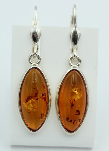 Orecchini ambra 925 argento - orecchini,