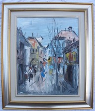 Giuseppe VIOLA (Milano 1933-2010) Vecchia Milano Olio su tela cm 50x40 anno 1970