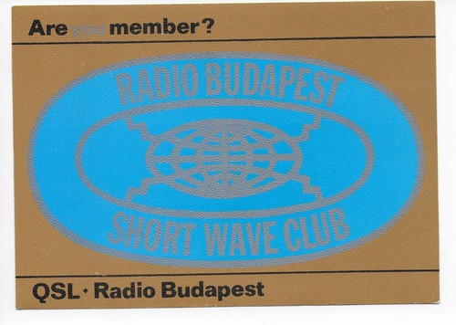 Qsl radio budapest ungheria - qsl,