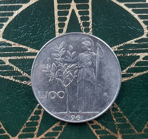 100 lire 1961 - lire, (minerva