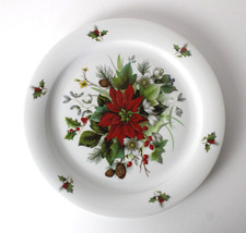 Piatto Piano in Porcellana Arzberg Germany Natale Stellina Agrifoglio Vintage
