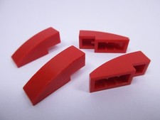 LEGO x4 Red Slope Curved 50950