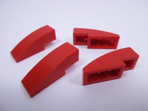 Lego red slope - lego, curved