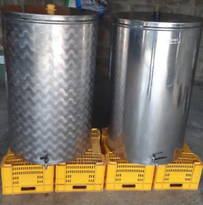 CONTENITORI IN ACCIAIO INOX  CON COPERCHIO E RUBINETTO PER VINO/OLIO